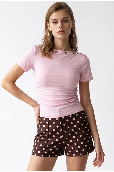 MIXRAY Women's Slim Fit Boat Neck T-Shirt