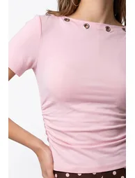 MIXRAY Women's Slim Fit Boat Neck T-Shirt - 2