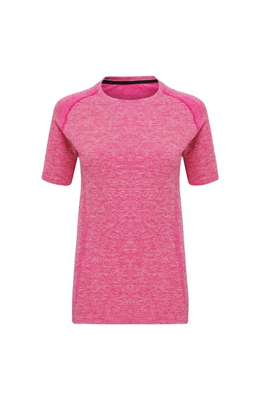 TriDri Womens/Ladies Seamless 3D Fit Multi Sport Performance Short Sleeve Top - Pink
