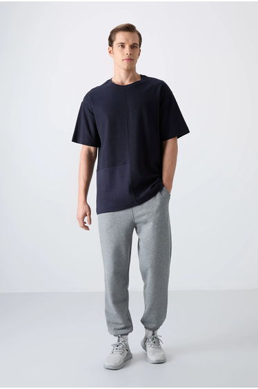 TOMMY Oversized Cotton-Blend Crew Neck T-Shirt With Pocket