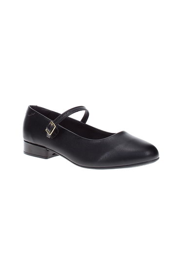 Solid Mid Heel School Shoes