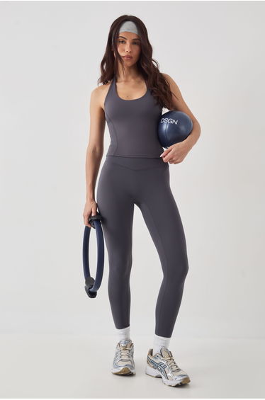 DSGN Studio Sculpt Wrap Waist Legging - slate grey