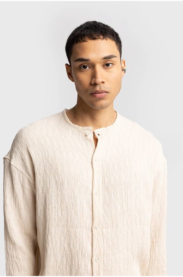 GIESTO Textured Long Sleeve Crew Neck Shirt