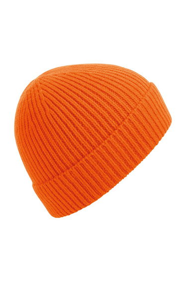 Beechfield Unisex Engineered Knit Ribbed Beanie - Orange