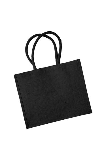 Westford Mill Classic Jute Shopper Bag (21 Litres) (Pack of 2) - Black/Black