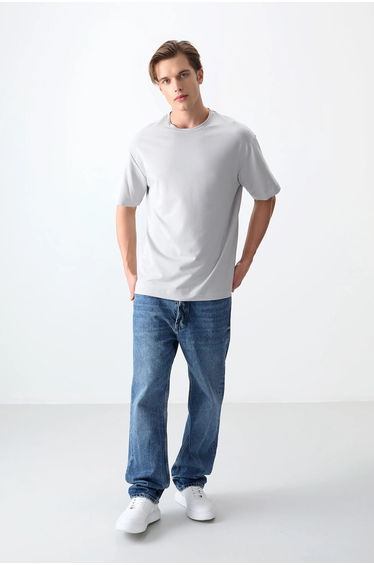 TOMMY Oversized Cotton Blend Crew Neck T-Shirt