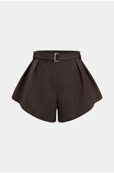Solid Wide Leg Shorts