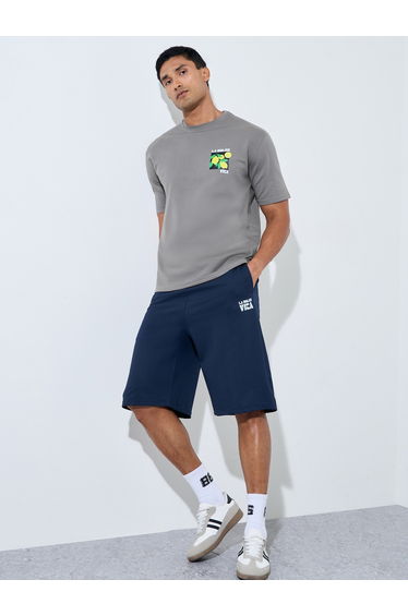 Men Oversized Cotton Blend T-Shirt and Shorts Set