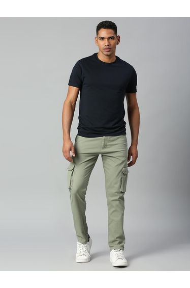 Tapered Fit Cotton Cargos Trousers