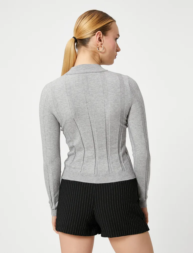 Soft Textured Sweater Turtleneck - 3