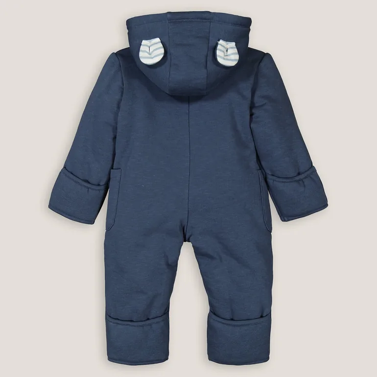 Cotton Fleece Hooded Pramsuit - 1