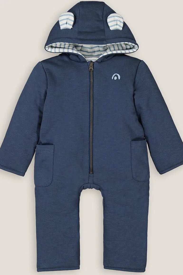 Cotton Fleece Hooded Pramsuit