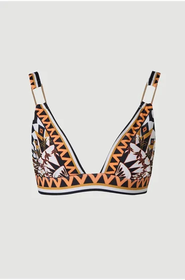 Tile Print Plunge Bikini Top