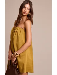 Dark Ochre Sweetheart Puffball Dress - 3
