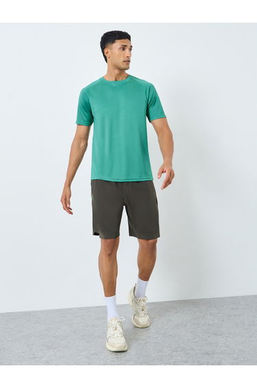 Raglan Sleeve Core Athleisure T-Shirt with Back Print