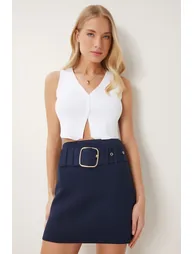Women's White V Neck Summer Knitwear Vest