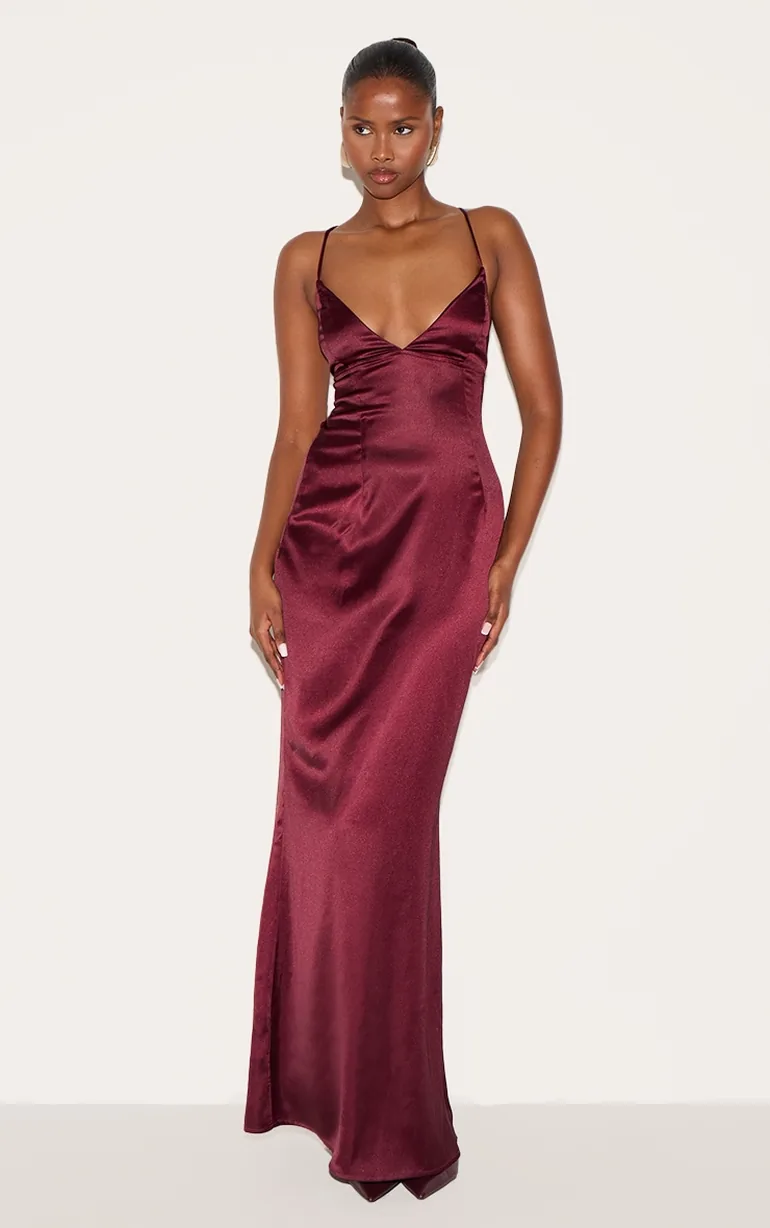 pretty little thing red satin oriental dress Red Satin Red Plt Dress Red Oriental Dress Pretty Little Thing Sale
