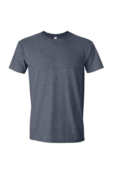 Gildan Mens Short Sleeve Soft-Style T-Shirt - Heather Navy