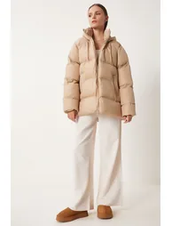 Women's Biscuit Hooded Oversized Puffy - 3