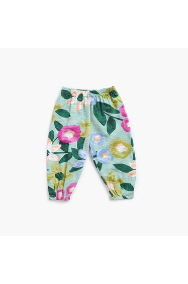 Baby Multicolor Flower Soft Jogger Pants