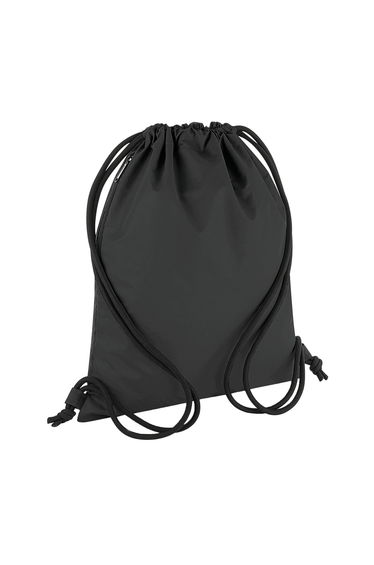 Bagbase Reflective Drawstring Bag - Black