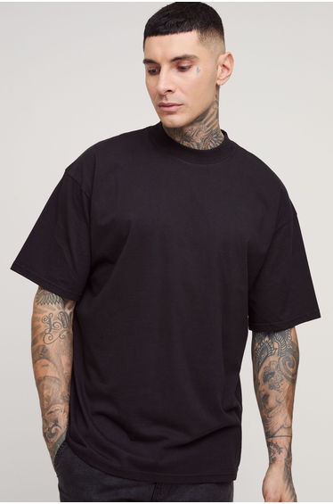 Tall Oversized Extended Neck Basic T-Shirt