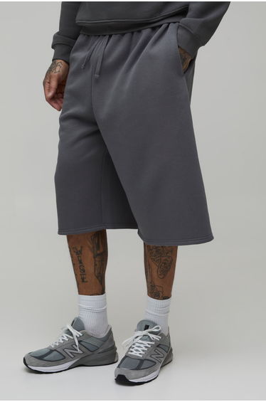 Tall Basic Jersey Jort - charcoal