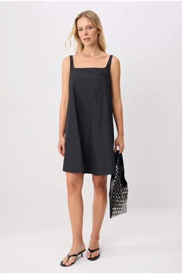 Black Short / Mini Woven Dress
