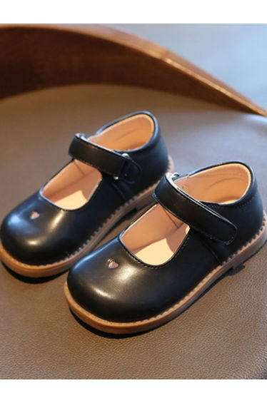 Girls Black Solid Mary Jane Shoes
