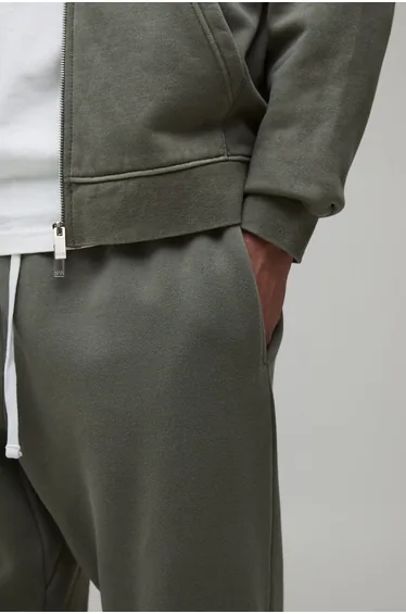 بنطلون رياضة بوهو مان أخضر بقصة مستقيمة