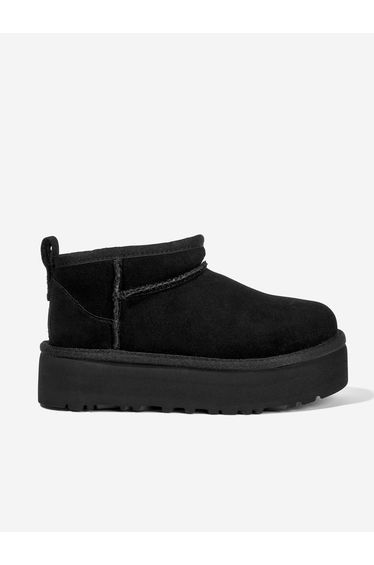 Girls Classic Ultra Mini Platform Boots in Black
