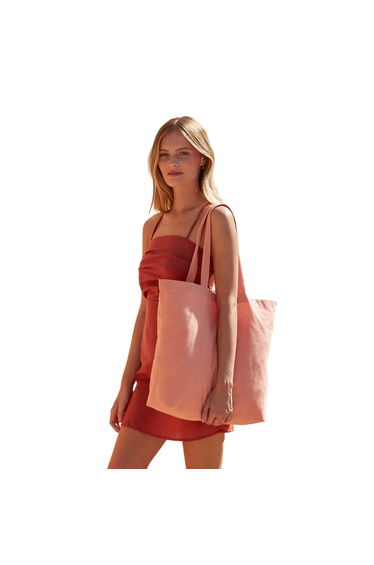 Westford Mill Maxi Organic Natural Dyed Tote Bag - Pomegranate Rose