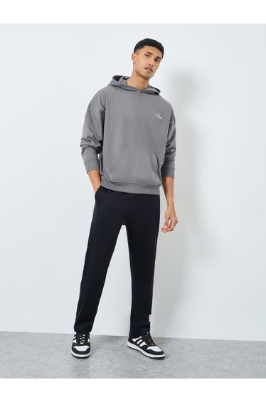 Oversized Fleece Embroidered Hoodie