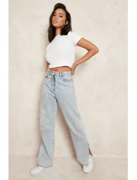 Short Sleeve Crew Neck Rib Top - white - 3