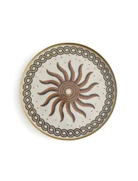 Solaro Round Mosaic Metal Tray - 1