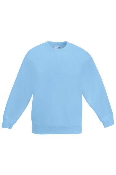Fruit Of The Loom Kids Unisex Classic 80/20 Set-In Sweatshirt - Sky Blue