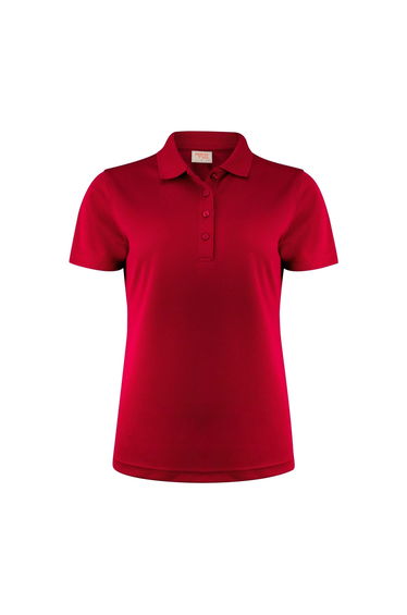 Printer RED Womens/Ladies Smash Polo Shirt - Red