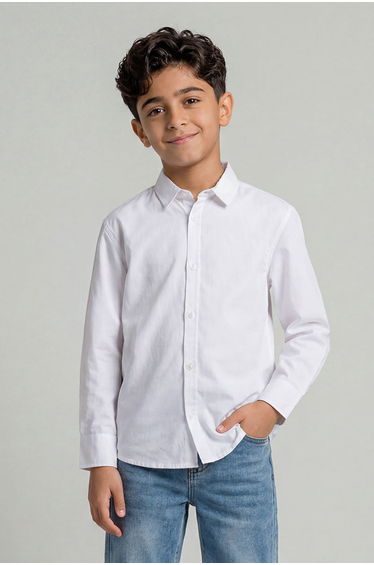 Kids Long Sleeve Button Shirt