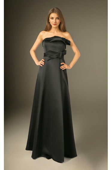 Lunar Opal Black Strapless Dress