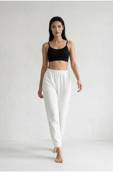 MY FASHION Elastic Waist Jogger Sweatpants