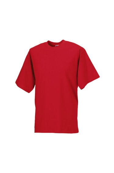 Russell Mens Organic Short-Sleeved T-Shirt - Classic Red