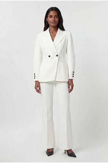 Petite Compact Stretch Sculpted Waist Tailored Blazer