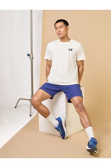 Men Off White Graphic Print Short Sleeve T-Shirt