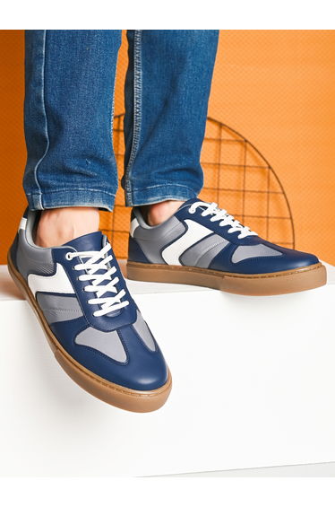 Color Block Panelled Gum Sole Sneakers