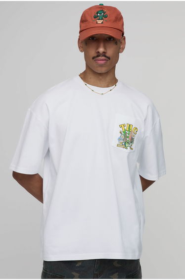Collector's Edtn Cactus Oversized Pocket T-shirt - white