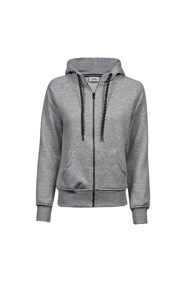 Tee Jays Womens/Ladies Fashion Full Zip Hoodie - Grey Heather