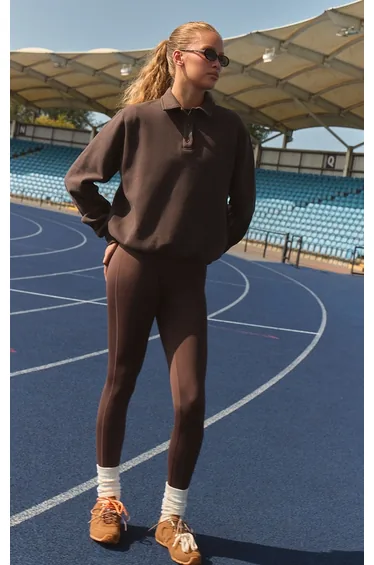 Charcoal Prettylittlething Polo Sweatshirt