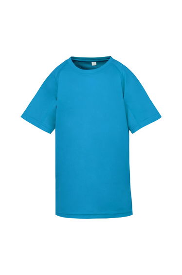 Spiro Childrens Boys Performance Aircool T-Shirt - Ocean Blue