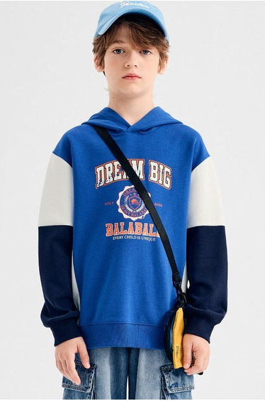 Boys' Colorblock Hoodie With Front Graphic