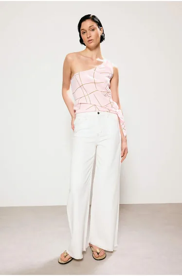 Ecru High Waist Jeans